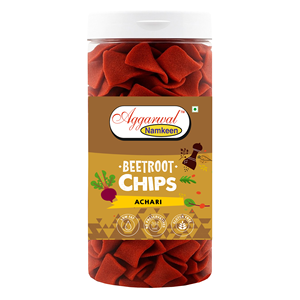 Chips de betterave croustillantes Achari, collation saine sans gluten, chips de betterave croustillantes à base de farine d'Urad Dal, approvisionnement en vrac - Product Image 1