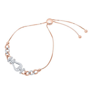 Pulsera de oro rosa de 14 quilates para mujer, 6.730g, marca de lujo, distribuidor directo, alta demanda, pieza de joyería clásica con cadena de eslabones. - Product Image 3