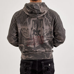 Sweat-shirts à capuche personnalisés pour hommes, grande taille, en coton mélangé, avec strass, fabriqués sur mesure - Product Image 3