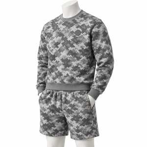 Ensemble de survêtement oversize pour homme, tendance, décontracté, deux pièces, pull et short, vêtements de sport - Product Image 3