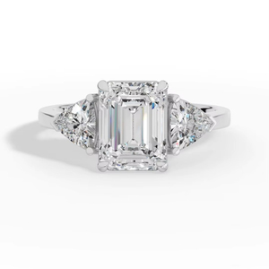 Premium <b>Emerald</b> Unique <b>Emerald</b> Cut Lab Grown Diamond Women's <b>Ring</b> 925 <b>Silver</b> IGI Certified Luxury Wholesale OEM Fine Jewelry - Product Image 1