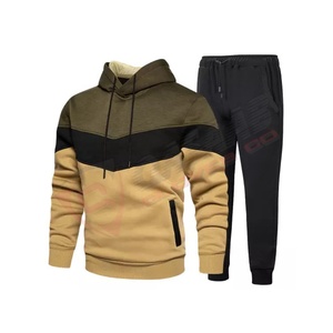 Patchwork à blocs de couleurs respirant coupe ajustée vente en gros personnalisé hommes 2 pièces survêtements-ensembles polyester-jogging survêtements - Product Image 2