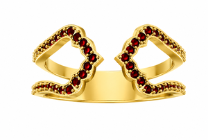 Anillo de Compromiso Apilable de Plata de Ley 925 con Zirconia Engastada en Oro de 18k, Hecho a Mano, Piedra de Nacimiento de Enero, para Ella - Product Image 6