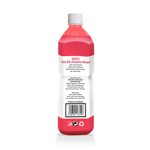 Guava 100% Fruit Juice Drink Fresh PET <b>Bottle</b> 33.8 Fl Oz (1 Liter) No Added Sugar VINUT Beverage Supplier Importer Distributor - Product Image 3