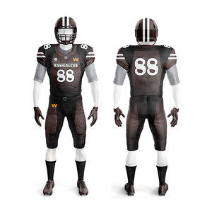 OEM Custom <b>Elite</b> American Football Uniform Set – Black & Grey Sublimated for Adult & Youth Teams - Product Image 6