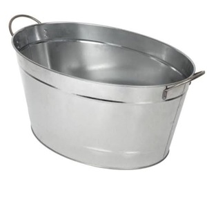 Bac à vin en métal au design martelé unique, utilisable comme pot de fleurs, refroidisseur à vin et bac à boissons standard, pour bar et événements festifs, intérieur et extérieur - Product Image 1