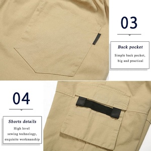 Short Cargo Respirant Décontracté pour Homme 100% Toile de Coton Motif Solide Séchage Rapide Entraînements Mode - Product Image 6