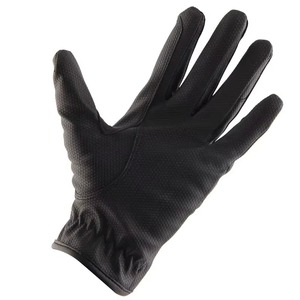 Gants d'équitation en cuir PU pour hommes, couleur unie, fermeture auto-agrippante, ajustement régulier, accessoires équestres - Product Image 3
