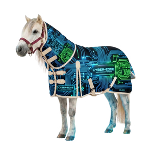 Couverture d'hiver pour cheval de haute qualité, couverture lourde pour cheval, couverture anti-mouches d'hiver avec double boucle réglable à l'avant - Product Image 1