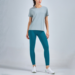 Camisetas de Algodón 100% Lisas, Holgadas, Deportivas, de Manga Corta para Mujer, Precio de Fábrica al por Mayor - Product Image 6