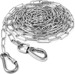 Polierte Hundeleine-Kette mit Sicherheitsclip, Robuste Edelstahl-Hundeleine mit Sicherem Anti-Rutsch-Design zum Spazierengehen und Trainieren - Product Image 5