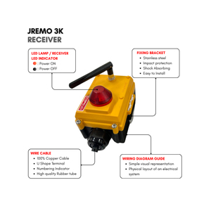 Control Remoto por Radio Industrial para Grúas y Elevadores, Velocidad Simple y Doble, Voltaje CA/CC, JEICO JREMO 3K, Hecho en Corea - Product Image 6