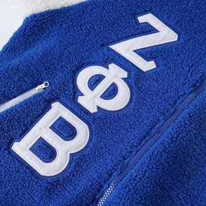 Veste bomber en sherpa Zeta Phi Beta pour femme, veste zippée en polaire, manteau chaud d'hiver, tenue décontractée élégante de la sororité grecque - Product Image 3