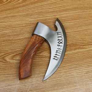 Hacha para Pizza de Acero al Carbono Forjado a Mano de Alta Calidad, Cortador de Pizza Vikingo con Funda de Cuero - Product Image 3