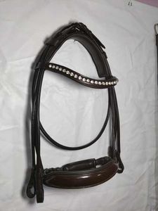 Horse Bridle Wholesale Handmade Full Size Leather Bridle with Reins Durable <b>Equestrian</b> Tack for Riding Training Black Cob - Product Image 5