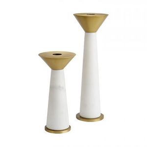 Hot Selling Marble Brass <b>Candle</b> Stand Decorative Pillar <b>Candle</b> Holder Luxury Home Decor Trending Gold Flower Metal <b>Candle</b> Stand - Product Image 2