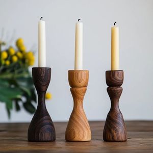 Premium Wooden Candle Stand Handmade Rustic Accent Piece For Restaurant Tables Home Interiors And Festive Display Arrangements - Product Image 4