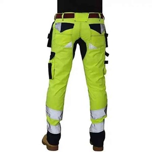 Adjustable Top High Quality 100% Cotton Reflective Safety Workwear <b>Cargo</b> <b>Work</b> Pants OEM Service Customized Color for Unisex - Product Image 6