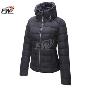 Chaqueta de invierno duradera con aislamiento grueso, interior acolchado suave y ajuste cómodo y flexible para exteriores, con cremallera para mujer - Product Image 2