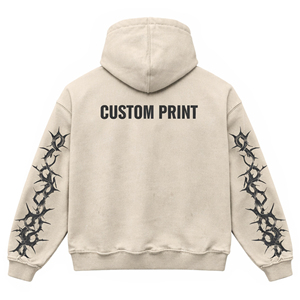 Sudadera con Capucha y Cremallera de Felpa 100% Algodón de Alta Calidad OEM, Chaqueta con Estampado Personalizado, Ropa para Hombre - Product Image 4
