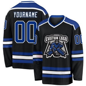 Jersey de Hockey Personalizado Negro y Verde Azulado para la Industria de Fabricación Directa al por Mayor - Product Image 4