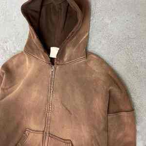 Sudadera con capucha de algodón French Terry con lavado ácido, estilo vintage, logotipo personalizado, oversize, con efecto desgastado por el sol. - Product Image 1