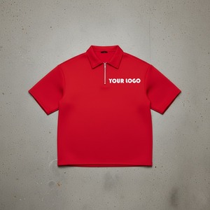 เสื้อโปโลผู้ชายสีแดงแขนสั้นผ้าฝ้าย 100% คุณภาพพรีเมียมสั่งทำพิเศษ ดีไซน์ยอดนิยมปี 2026 สำหรับขาย - Product Image 6