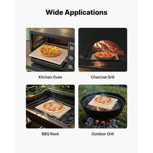 Pietra per Pizza in Cordierite Extra Large 15 X 12 Pollici, Spessore 0,6, Resistente al Calore, Strumento per Cucinare e Raschiare la Pizza - Product Image 6