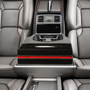 AMATO - Dispensador de Pañuelos Portátil Premium para Coche, Color Negro y Amarillo |   Portapañuelos de Cuero PU para Accesorios Interiores de Automóviles - Product Image 4