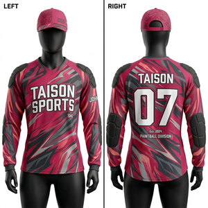 Camiseta de paintball para mujer, 190 GSM, poliéster de alta calidad, malla transpirable, paneles dorados y negros, protección acolchada, logotipo personalizado, ajuste a medida. - Product Image 6