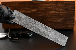 Cuchillos de Acero de Damasco con Patrón de Pluma, Mosaico de Damasco, Forjados a Mano, Hojas de Damasco en Blanco, OEM/ODM Personalizables, Industriales - Product Image 3