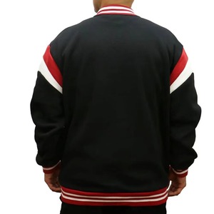 High Quality <b>Thermal</b> Modern Women Short <b>Wool</b> Blend Varsity Jacket with Stand Collar Custom Embroidery Woven Fabric - Product Image 3