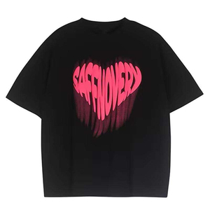 เสื้อยืดลำลองสไตล์วินเทจ OEM ODM สำหรับทุกเพศทุกวัย คุณภาพสูง ผ้าฝ้าย 100% ทรงโอเวอร์ไซส์ คอกลม แขนสั้น พิมพ์ลายดิจิตอลตามสั่ง พร้อมโลโก้ด้านหน้า - Product Image 1