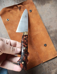 Nuevo Cuchillo Utilitario de Acero Damasco y Cobre para Bricolaje - Precisión Premium para Cortar Jamón/Pechuga/Pan en Camping y Caza - Product Image 5