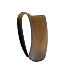 Hot Sell Natural Horn Beer Mugs Polish Real Cow Buffalo Horn Mug And Tankard For Drinking Viking Horn Mugs Custom Logo print - Product Image 1