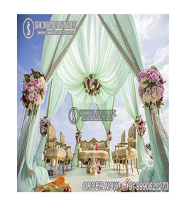 Durable Canopy Style Mandap Setup for Wedding Events Fiber Reinforced Plastic Material - Product Image 1