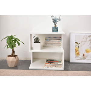 Libreria Bianca a 2 Ripiani Semplice ed Elegante, Pratica per Uso Domestico - Product Image 5