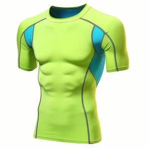 Custom <b>Men's</b> Rash Guard <b>Compression</b> Swim <b>Shirt</b> Breathable Quick Dry UV Protection Beach Water Sports Top OEM - Product Image 4