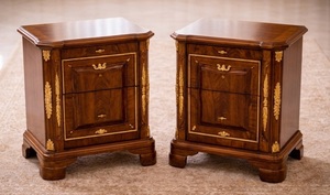 Juego de muebles de dormitorio de lujo estilo Maharaja a medida, cama tamaño King con acabado dorado y tocador, juego de dormitorio de madera de teca. - Product Image 4
