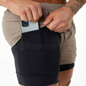 Pantalones Cortos Deportivos para Hombre, Tela Elástica Cómoda para Fitness, Gimnasio, Correr y Entrenamiento - Product Image 5