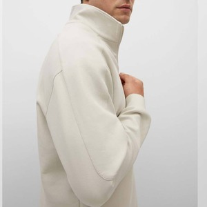 basics High Quality Men's Quarter Zip Neck Mock Sweatshirt Sport <b>Zipper</b> Half Zip Up Pullover Hoodie Sweatshirt Men 2025 - Product Image 4