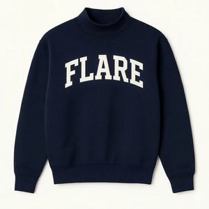 Premium Urban Mockneck Sweatshirt Oversized Cotton Fleece Pullover Warm Winter Casual Streetwear Trendy Style Top - Product Image 1