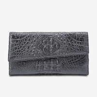 Mini pochette en cuir véritable décontractée pour femmes taille personnalisable (L19.5 X W10.5cm) fermeture à bouton longue à la mode Original Vietnam