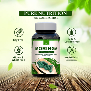 Cápsulas de Moringa Orgánica Vegana de Alta Potencia, Suplemento Herbal Indio para el Sistema Inmunológico, Apoyo Digestivo, Aumento de Energía, Antioxidante para Adultos - Product Image 3
