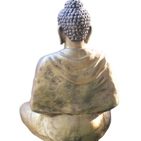 Statue de Bouddha miniature en fibre de verre blanche sculptée à la main, classique, pour fleurs artificielles, usage intérieur/extérieur, maison et jardin, état neuf, vente en gros