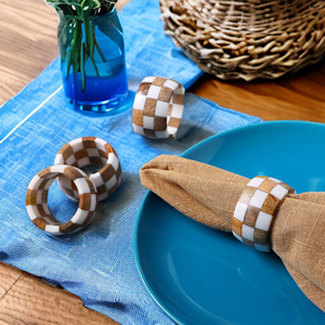 Nouveaux anneaux de serviette en bois Vente en gros directe d'usine Porte-mouchoirs de table Décoration de fête en papier pour les mariages - Product Image 6