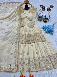 Designer Lehenga With Top and Dupatta Set Heavy Georgette With Embroidery Work Party Wear Wedding Wear Indian Fully Stitched - Product Image 6