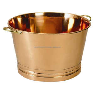 Bañera de bebida grande multifunción con asa, venta al por mayor, Enfriador de vino de Metal y cerveza de champán, cubo de hielo de gran tamaño, logotipo personalizado - Product Image 2