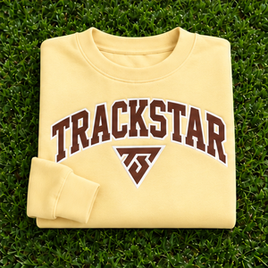 Women's Pale Yellow Solid Color Varsity Letter <b>Crewneck</b> Sweatshirt Long Sleeve Custom Logo - Product Image 6