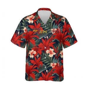 Camisas Hawaianas para Hombre, Manga Corta, Estampado por Sublimación, Secado Rápido, Camisa Aloha, Diseño Personalizado, Estampado Floral, Transpirable, Camisas para Vacaciones - Product Image 6